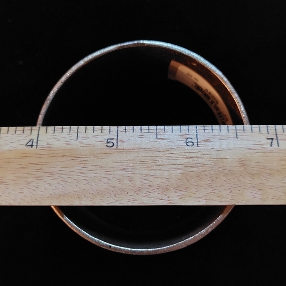 Vintage* Lucky Brand Brass & Enamel Navajo Rug Design Bangle Bracelet - Picture 6 of 6